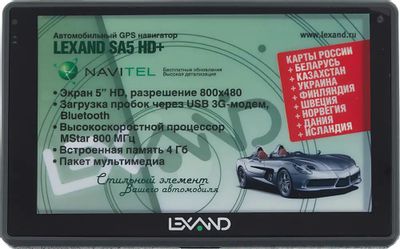 Навигатор Lexand SA5 HD+