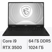 Изображение товара Ноутбук игровой MSI CreatorPro X18 HX A14VKSG-455RU 18", IPS, Intel Core i9 14900HX 2.2ГГц, 24-ядерный, 64ГБ DDR5, 1ТБ SSD,  NVIDIA  RTX 3500 - 12 ГБ, Windows 11 Pro, серый [9s7-182253-455]