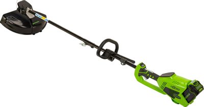 Триммер электрический GREENWORKS GD40BCK4, аккумуляторный, 40В, 4Ач, с ...