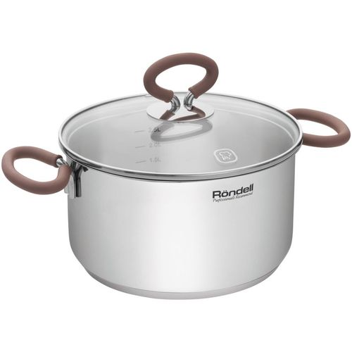 Кастрюля 5.1л Rondell Etery RDS-1600, нержавеющая сталь, с крышкой