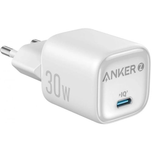 Сетевое зарядное устройство ANKER Zolo, USB-C, 30Вт, 3A, белый [a2698g21]