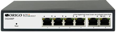 Коммутатор ORIGO OS2406P/60W, настраиваемый, 6 RJ-45, 10/100/1000 Мбит/с [os2406p/60w/a1a]