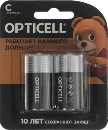 C Батарейка OPTICELL Basic LR14, 2 шт.
