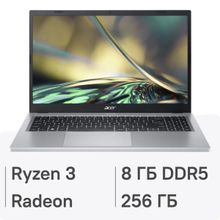 Изображение товара Ноутбук Acer Aspire 3 A315-24P-R16W 15.6", IPS, AMD Ryzen 3 7320U 2.4ГГц, 4-ядерный, 8ГБ LPDDR5, 256ГБ SSD,  AMD Radeon  610M, Eshell, серебристый [nx.kdeer.009]