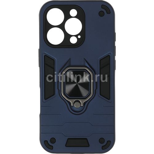 Чехол (клип-кейс) BORASCO Anti-Shock case, для Apple iPhone 16 Pro, противоударный, синий [74533]