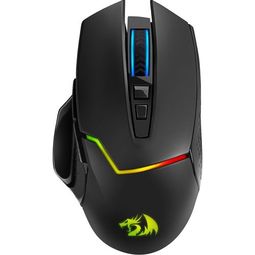 Мышь беспроводная Redragon Mirage Pro, игровая, радио, оптическая, USB, 8000dpi, черный [71432]