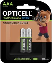 Изображение товара Аккумуляторные батарейки OPTICELL Turbo 6080003 2 шт. AAA 970мАч NiMH