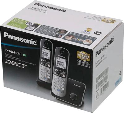 Радиотелефон Panasonic KX-TG6812RU, черный [kx-tg6812rub] – купить в ...