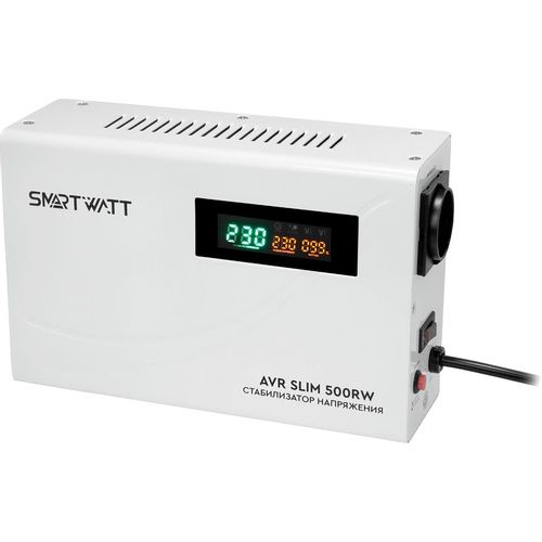 Стабилизатор напряжения SMARTWATT AVR Slim 500RW белый [4512020310002]