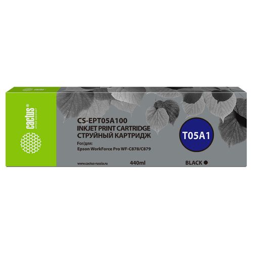 Картридж Cactus CS-EPT05A100, T05A1, черный пигментный / CS-EPT05A100