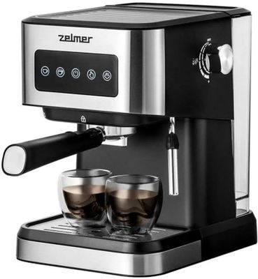 Обзор товара кофеварка Zelmer ZCM6255, рожковая, серебристый / черный ...
