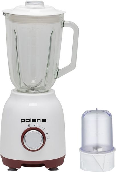 Блендер Polaris PTB 0821G, стационарный, белый/красный