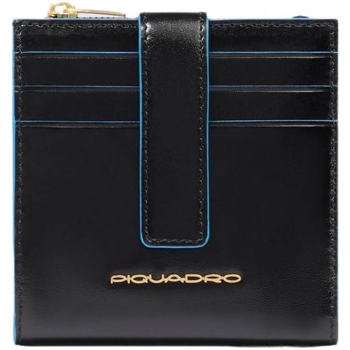 Чехол для кредитных карт Piquadro Blue Square PP6843B2R/N, кожа натуральная, черный
