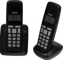 Радиотелефон Gigaset A220 DUO RUS, черный [l36852-h2411-s301] – купить ...