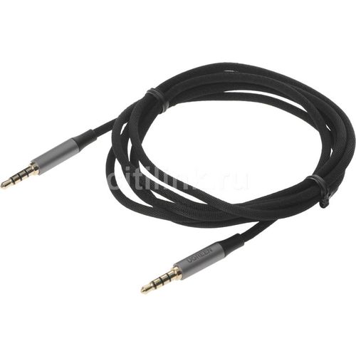 Кабель аудио UGREEN AV183, Jack 3.5 (m) — Jack 3.5 (m), 1.5м, черный [20497]
