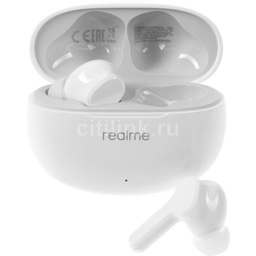 Наушники REALME Buds T100 RMA2109, Bluetooth, внутриканальные, белый [6672687]