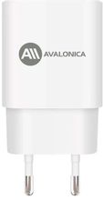Изображение товара Сетевое зарядное устройство AVALONICA AVA-WCH-007 2xUSB-A 10.5Вт белый