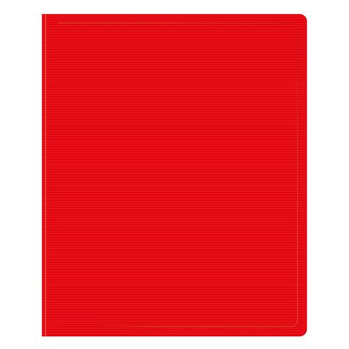 Папка на кольцах Бюрократ ДеЛюкс DL0740/2RED, 2шт колец, О-образные, A4, 32мм корешок, пластик, 0.7мм, красный 14 шт./кор.