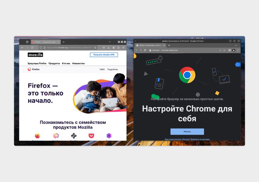 Firefox и Chrome в РЕД ОС не отличаются от Windows-версий