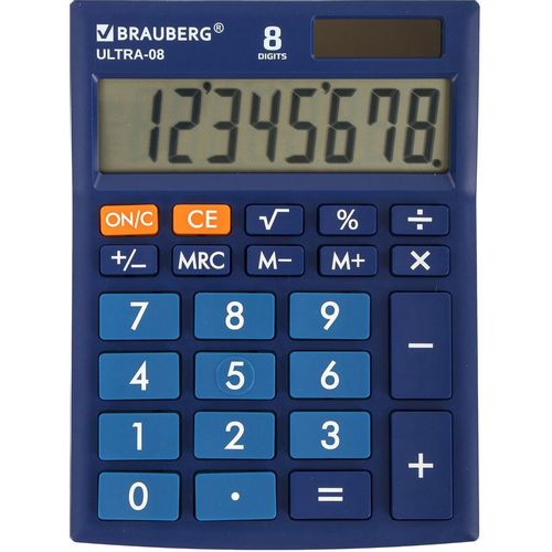 Калькулятор BRAUBERG Ultra, 8-разрядный, синий