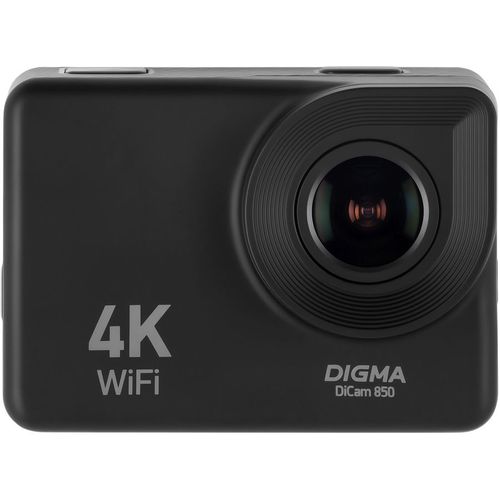 Экшн-камера Digma DiCam 850 4K, WiFi, черный [dc850]