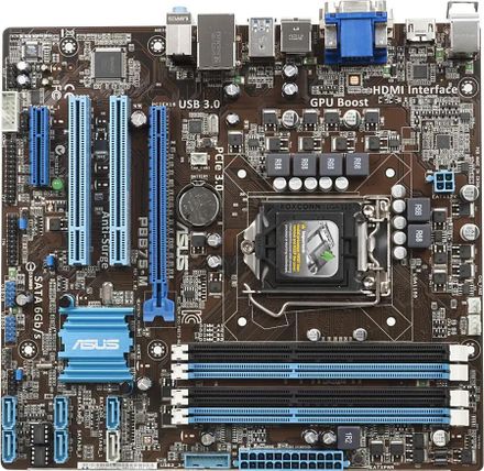 Материнская плата ASUS P8B75-M, LGA 1155, Intel B75, mATX, Ret