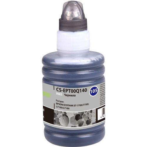 Чернила Cactus CS-EPT00Q140 105BK C13T00Q140, для Epson, 140мл, черный пигментный