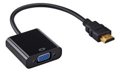 Изображение товара Переходник Buro HDMI (m) -  VGA (f),  0.1м, черный [hdmi-m-vga-f]