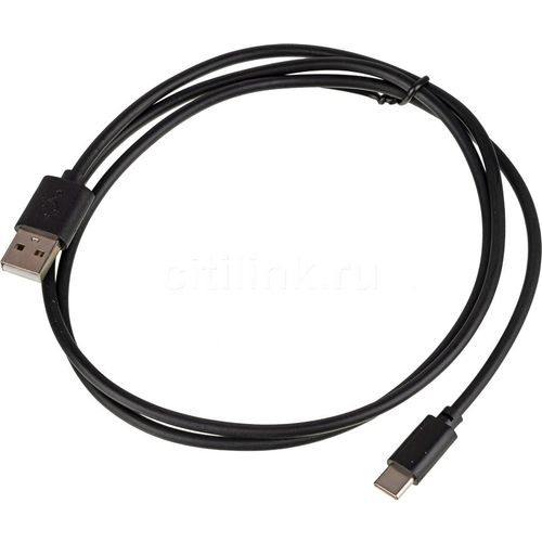 Кабель USB Type-C (m) — USB (m), 1м, 3A, черный
