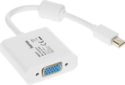 Адаптер Video HAMA VGA (f) (прямой) - miniDisplayPort (m) (прямой), белый