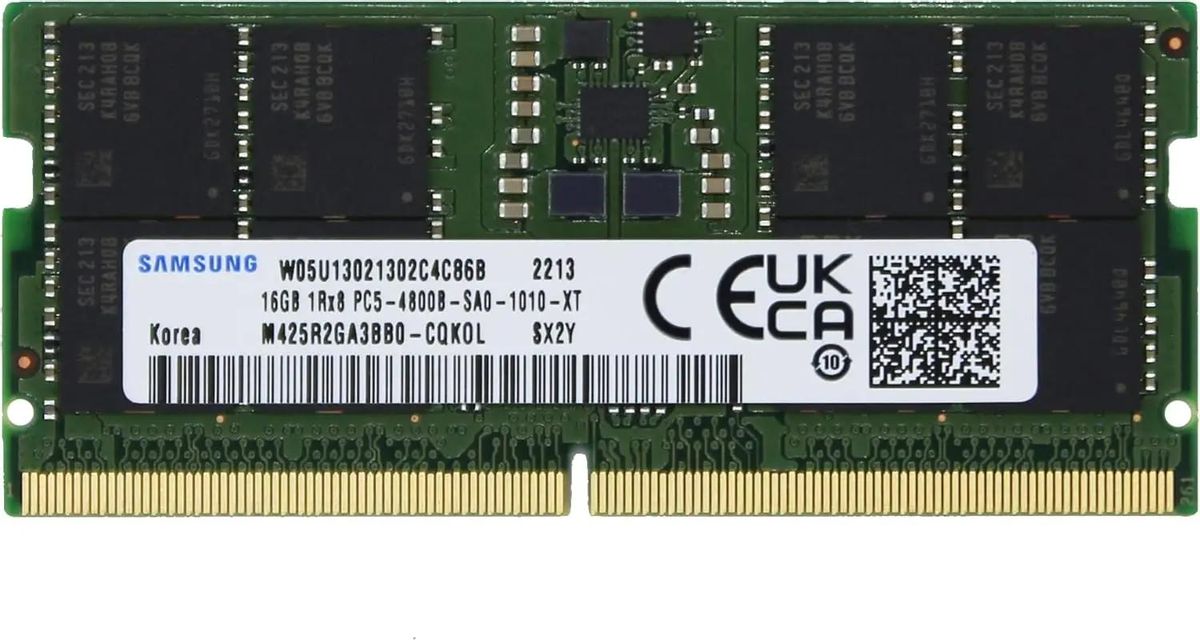M425R2GA3BB0-CQKOL, Оперативная память для ноутбука 16GB DDR5 4800MHz Samsung SO-DIMM, 1.1V