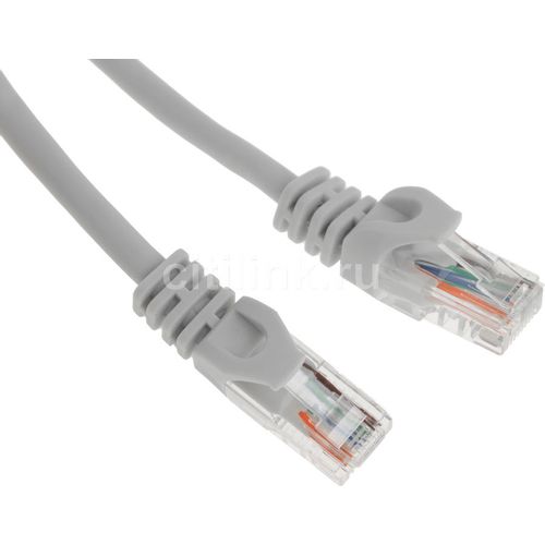 Патч-корд ITK вилка RJ-45, вилка RJ-45, кат.5E, ПВХ, 5м, серый [pc01-c5eu-5m]