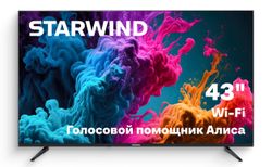 Изображение товара 43" Телевизор StarWind SW-LED43UG403 4K Ultra HD, СМАРТ ТВ, YaOS, черный Изображение товара 43" Телевизор StarWind SW-LED43UG403 4K Ultra HD, СМАРТ ТВ, YaOS, черный