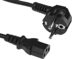 Шнур питания Rem (R-10-Cord-C13-S-3) C13-Schuko проводник.:3x1мм2 3м 220В 10А (упак.:1шт) черный