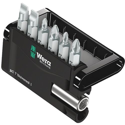 Набор отверток WERA Bit-Check 7 Universal 1, 7 предметов, в жестком кейсе [we-056295]