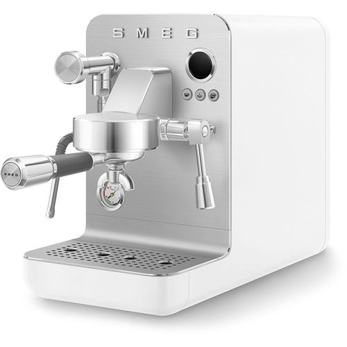 Кофеварка SMEG EMC02WHMEU, рожковая, белый /серебристый
