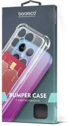 Чехол (клип-кейс) BORASCO Bumper Case, для Apple iPhone 16, противоударный, прозрачный