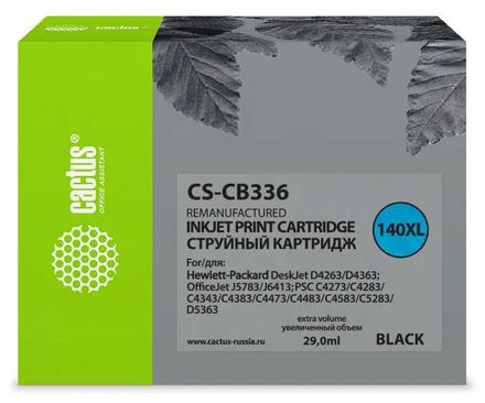 Картридж Cactus CS-CB336, №140XL, черный / CS-CB336