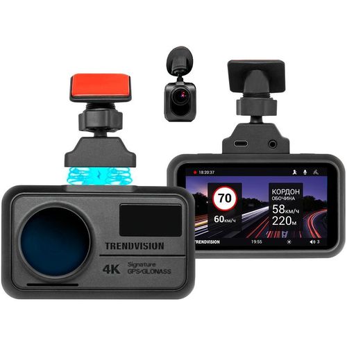 Видеорегистратор TrendVision TDR-725 Real 4K 2CH, черный