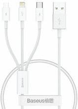 Изображение товара Кабель BASEUS P10320105221-01,  Lightning (m)/USB Type-C (m)/micro USB (m) -  USB (m),  0.5м,  белый