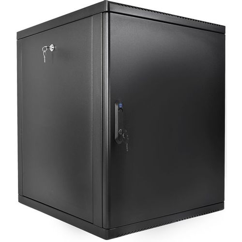 Шкаф коммутационный ЦМО ШРН-М-15.500.1-9005 настенный, металлическая передняя дверь, 15U, 600x745x520 мм
