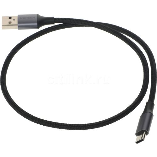 Кабель UGREEN 60125, USB Type-C (m) — USB (m), 0.5м, 3A, черный — цена и наличие Кабель UGREEN 60125, USB Type-C (m) — USB (m), 0.5м, 3A, черный