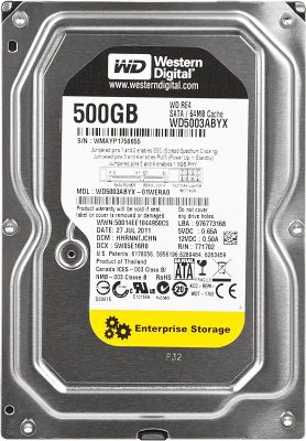 WD5003ABYX-18WERA0 - WD 500GB 7200RPM SATA 3Gb/s 3.5-in HDD