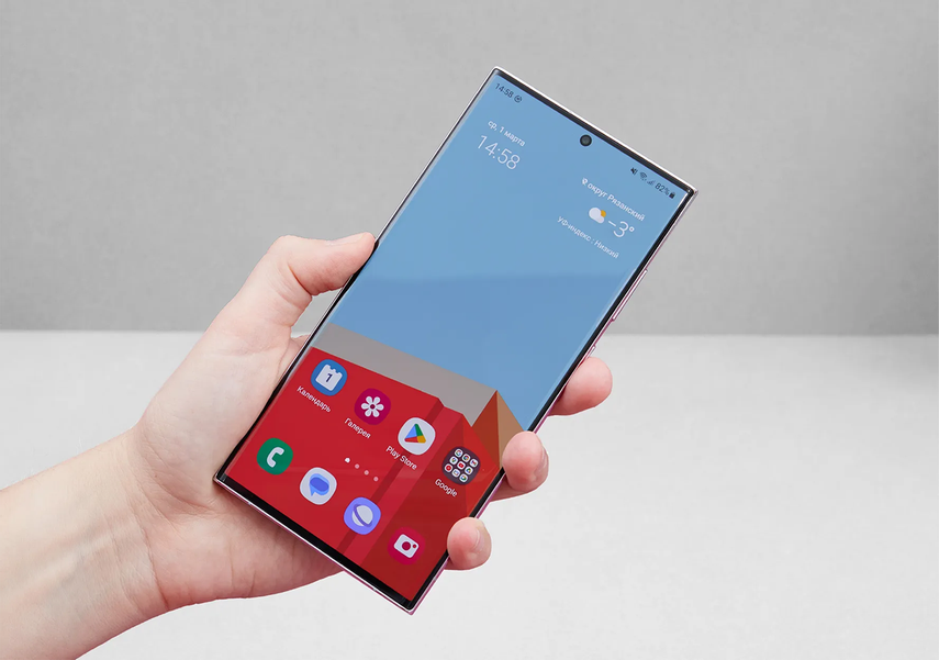 Материалы у Samsung Galaxy S23 Ultra приятные на ощупь, качество сборки отличное, аппарат ощущается монолитным бруском