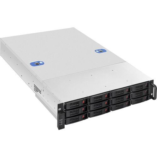 Корпус для сервера монтируемый в стойку EXEGATE Pro 2U660-HS12, 2U, 2 x 1000 Вт, черный/серебристый [ex294277rus]