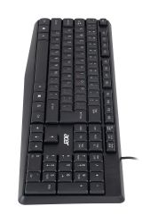 Клавиатура Acer OKW121, проводная, мембранная, черный