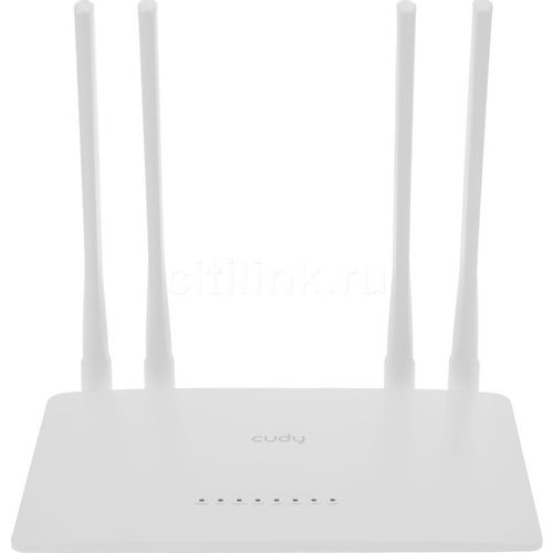 Wi-Fi роутер CUDY WR1200, Wi-Fi 5, AC1200, 2.4/5ГГц, 4 LAN, белый