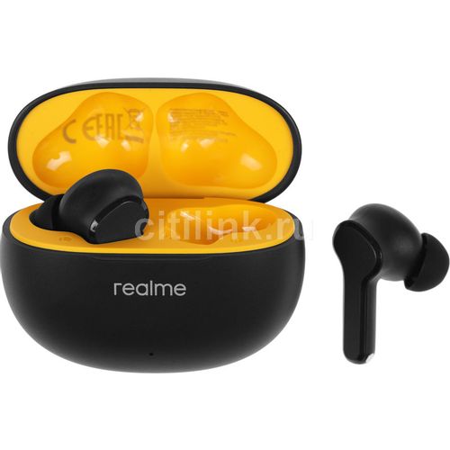 Наушники REALME Buds T110, Bluetooth, внутриканальные, черный [631206000006]