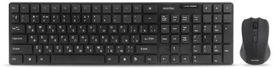 Комплект (клавиатура+мышь) SMARTBUY 229352AG, USB, беспроводной, черный [sbc-229352ag-k]