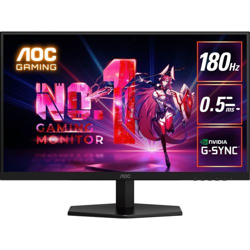 27" Монитор AOC Q27G40E, 2560x1440, IPS, 180Гц, 1хHDMI, 1хDP, черный